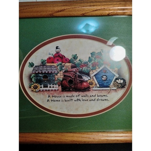 Home and Garden Party Vintage Bird House and Poem Decorative Wall Picture - Picture 5 of 5